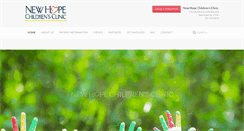 Desktop Screenshot of newhopechildrensclinic.org